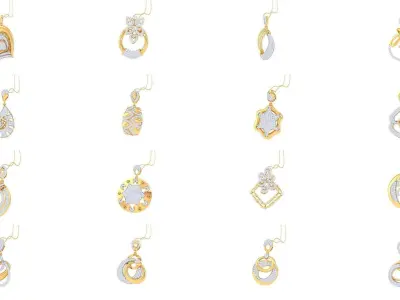 66 Light weight Pendant Charms 3dm stl render pack