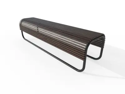 Bench  M18 Low-poly 3D model