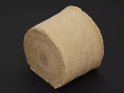 Hay Bale Low-poly 3D model