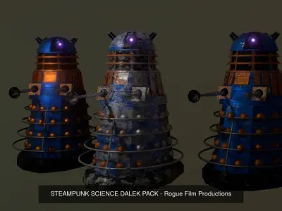 DOCTOR WHO - STEAMPUNK DALEK BUNDLE 1 by RogueFilmProductions 3D Model Pack