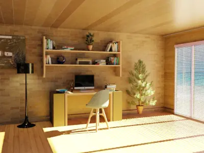 Study Room - whole scene 3D model