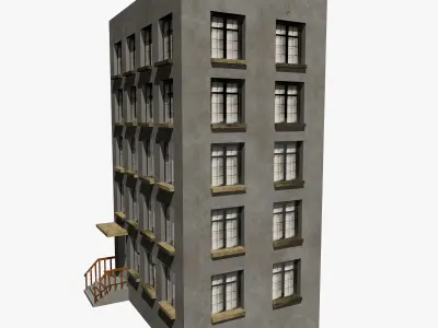 Residential Five Floor Building  3D model