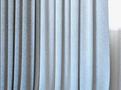 Curtains 110 Curtains with Tulle Backhausen VITA 3D model