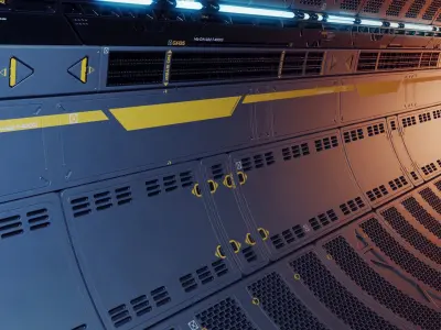 Sci-fi trim sheet 3D model