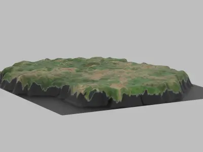 North Macedonia Map Country Low-poly 3D model