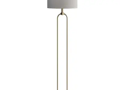 Metal Paper Clip Floor Lamp Gold - CosmoLiving by Cosmopolitan 3D model