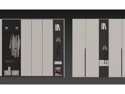 Modern Minimalist Wardrobe 3D model