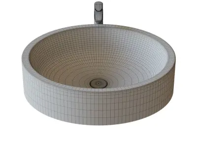 Roca Fuego sink D49 cm bill of lading 32722E000 3D model