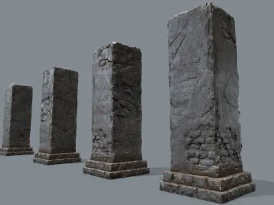 old ruin Low-poly 3D model