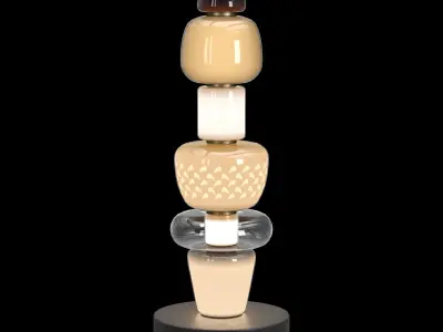 Totem glass lamp Yellou 3D model