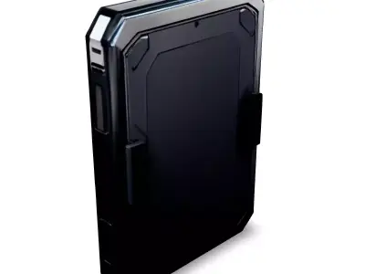 SciFi Futuristic Industrial Door Low-poly 3D model