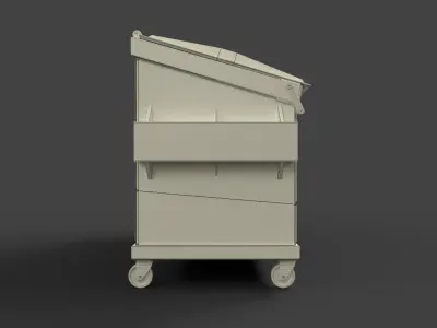 Dumpster 3D Model medical cart Low-poly 3D model
