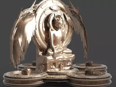 Ancient Alien Star Ring 8  3D model