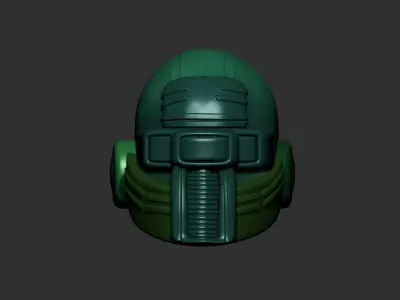 helmet high poly sculpt 3d printable ver 7 3D model 3D model