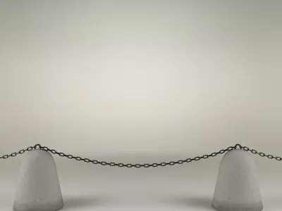 Traffic restriction barrier 3D model