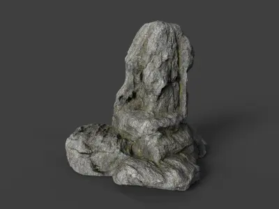 Cliff Rock 4-6 Low-poly 3D model