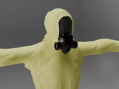 Hazmat Character Rigged 3D model