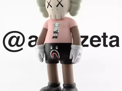 Kaws Bape Textured Low-poly 3D model