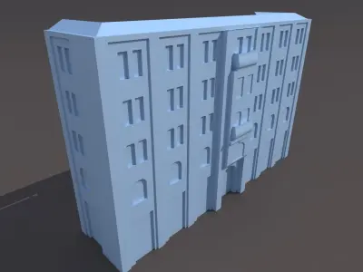 Aparment House 94 Low Poly 3d Model Low-poly 3D model