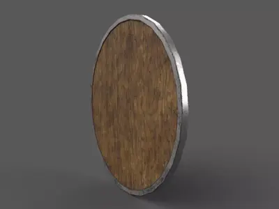 Viking Shield Low-poly 3D model