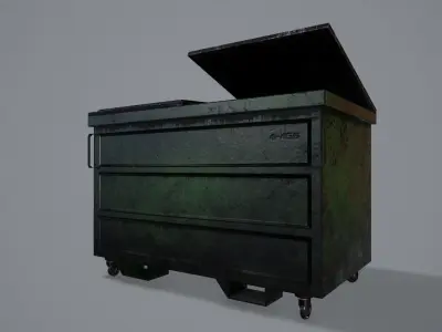 Old Dumpster Low-poly 3D model