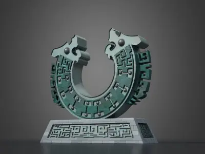 Square sculpture Life Culture urban landmarks 3D model