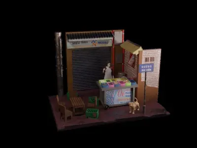 SaiGon Street Food 3D print model