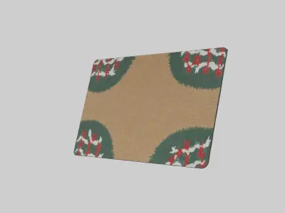 Holiday Door Mat Model Low-poly 3D model