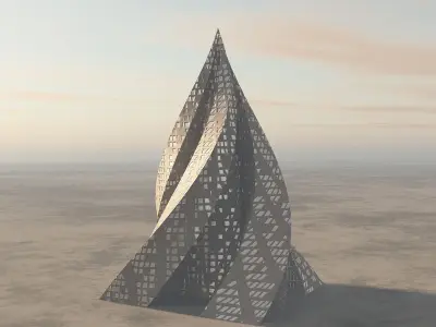 Pyramid skyscraper 3D model
