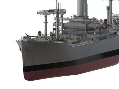 FICTIONAL DETAILED CARGO SHIP 3D model