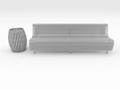 Bench Park 56 3D model