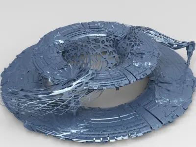 Genma realm sci fi platform 5 3D model