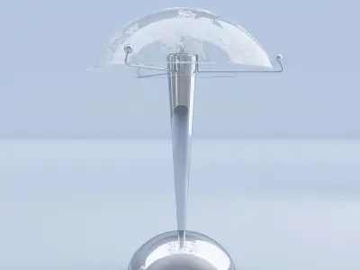 Lamp Set table with umbrella 3D model