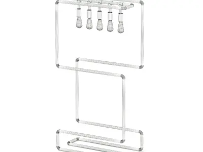 Black Floor Lamp 3D Model 3D model