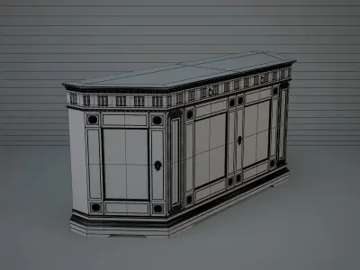 chest of drawers 3D model 4
