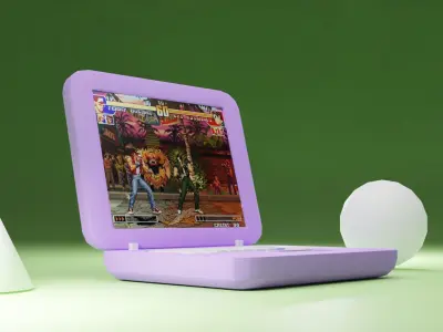 Low poly laptop Free low-poly 3D model