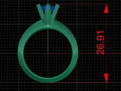 Solitaire ring  Free 3D print model