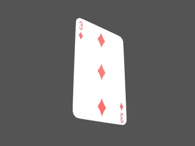 Poker Cards Tiles 3 V1 001 Low-poly 3D model