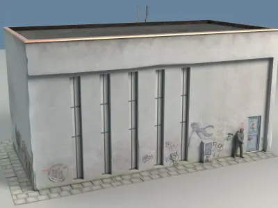 Workshop building model 3D model