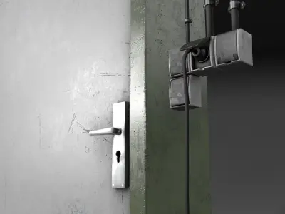 Door Switch and Exit-Sign Low-poly 3D model