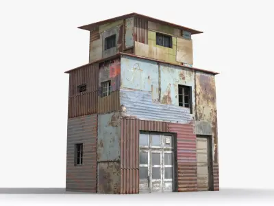 Slum x8 Low-poly 3D model