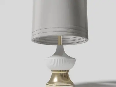 White and Gold lamp classic Low-poly 3D model