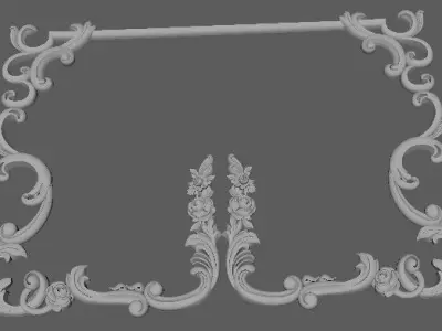 dekor ornate frame 3D model purchase