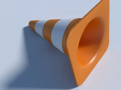 Road pole 3D model