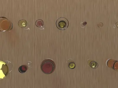 Wine glasses 3D model