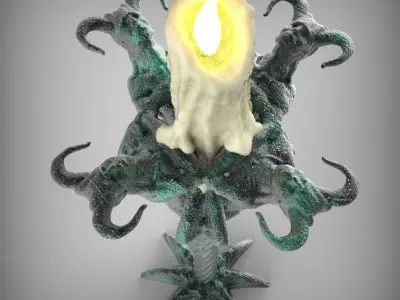 Gothic Candelabra Free 3D model