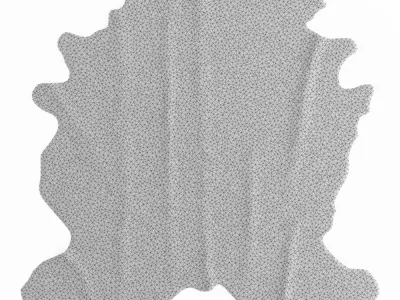 Beige Cow Hide Rug 3D model