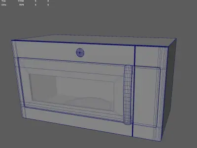 GE Over-the-Range Sensor Microwave Oven 3d Model Stainless Steel 3D model