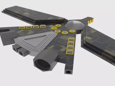 Cosmos 500-S Spaceship  Low-poly 3D model