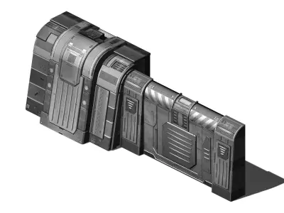 Machinery - Wall 02 3D model purchase